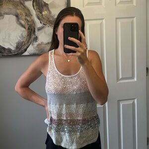 Express Pink Sequin Tank